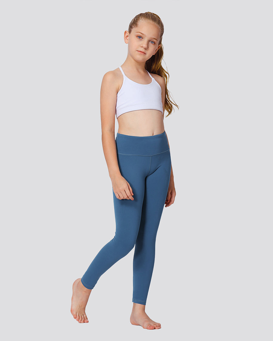 Atlantic Blue Girls Soft Yoga Leggings