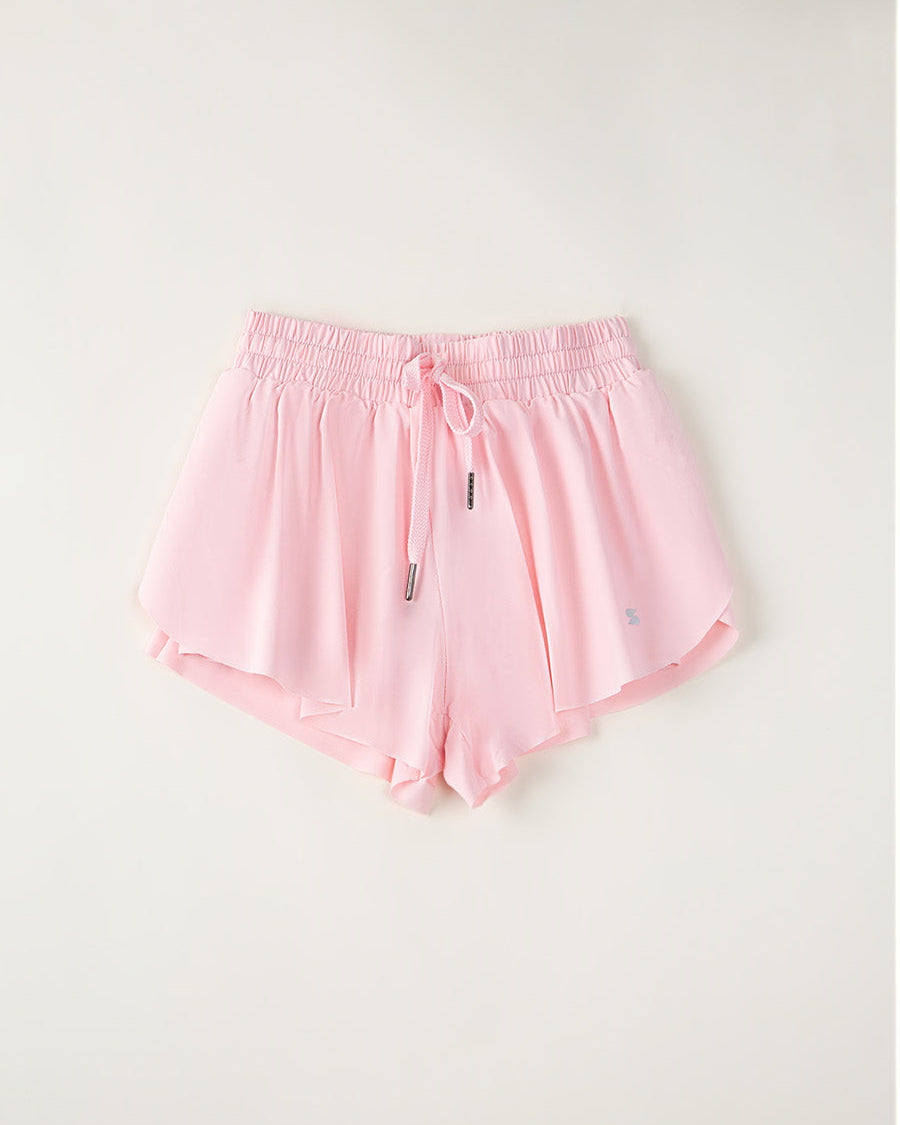 Pink Girls Flowy Shorts