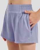 Girls BreezeEase High Waist Shorts in Purple Haze