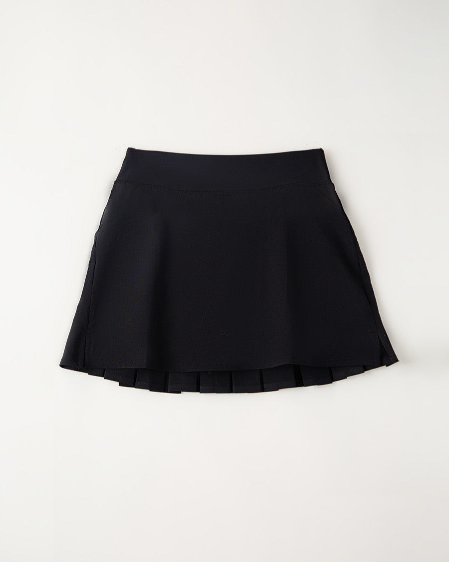 Black Girls Pleated Tennis Skirt