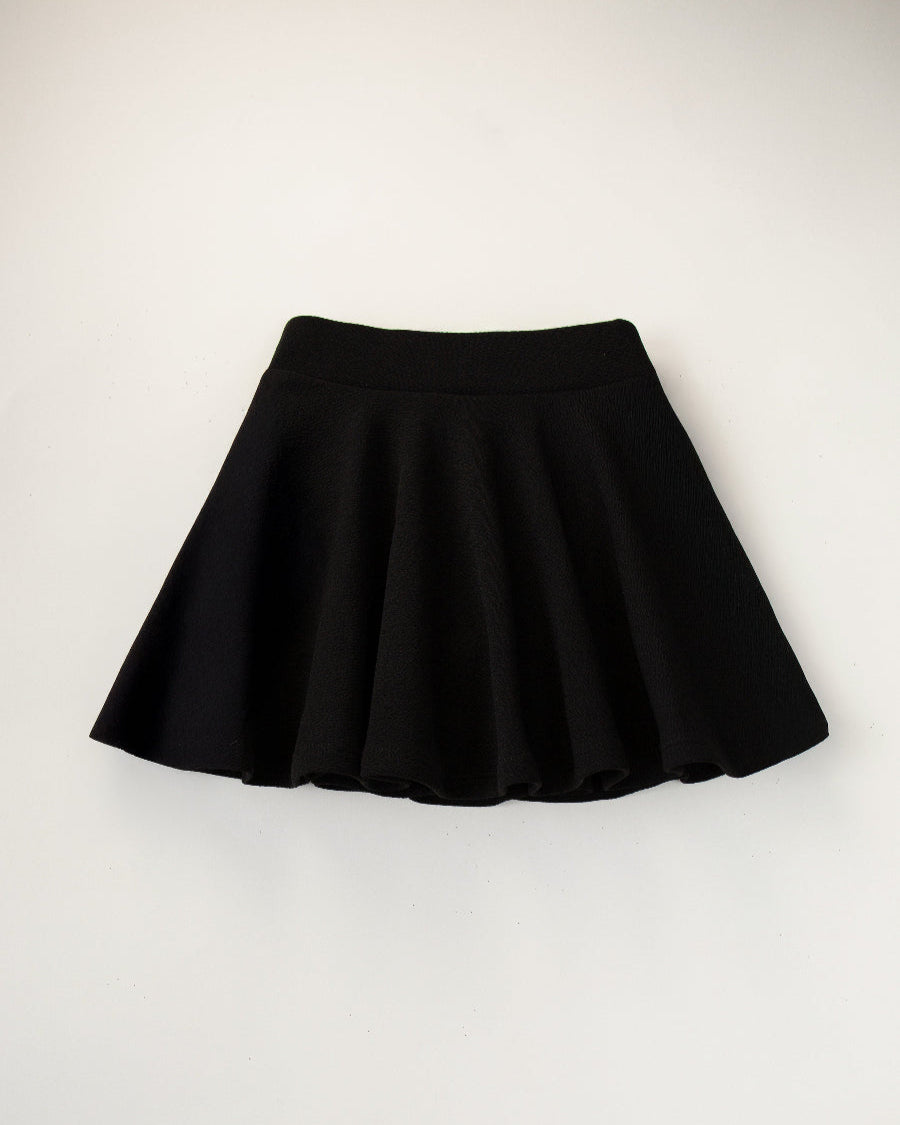 Black Girls Casual Skater Skort - View 1