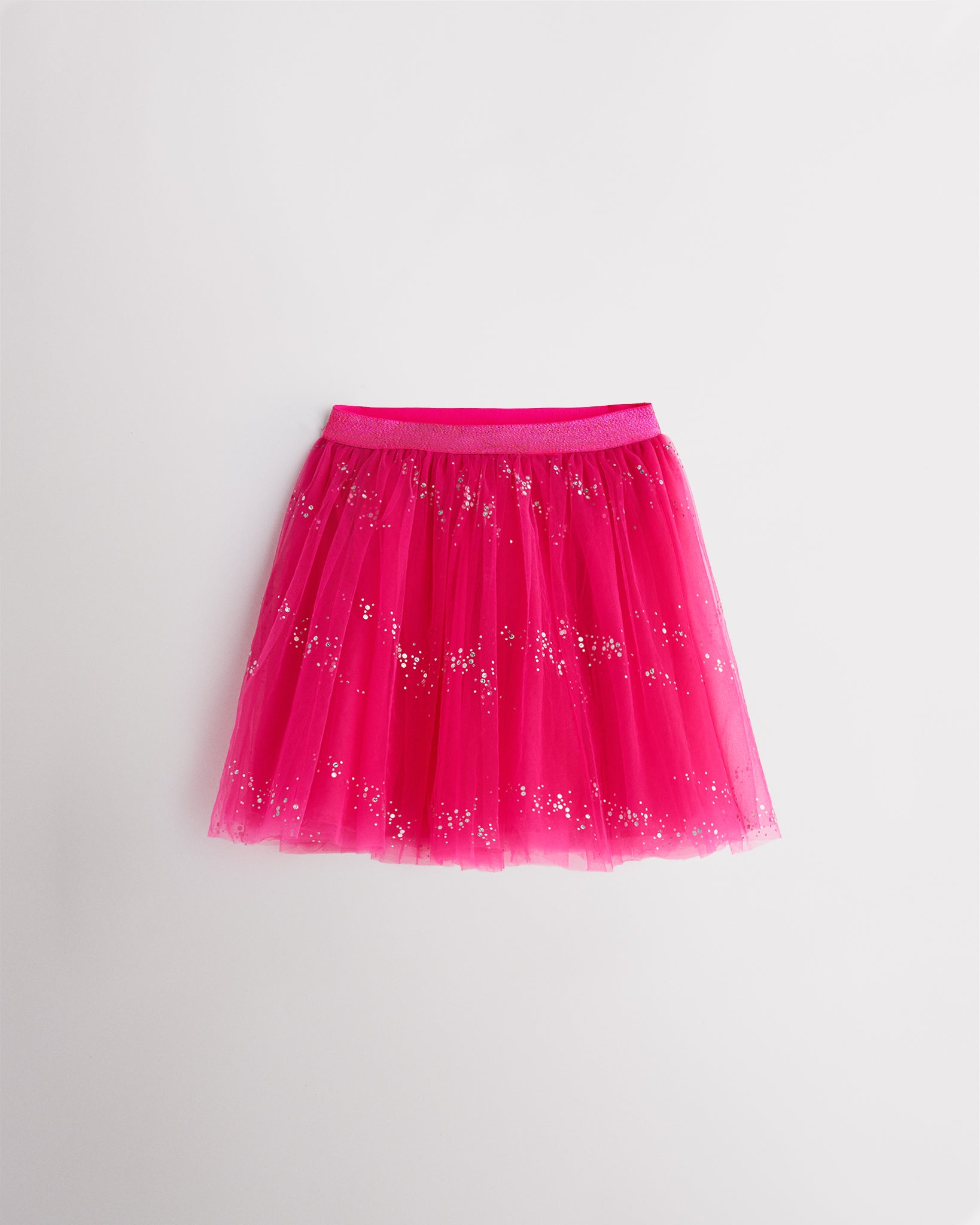 Confetti Pop Girls Mesh Tutu Skirt in Hot Pink