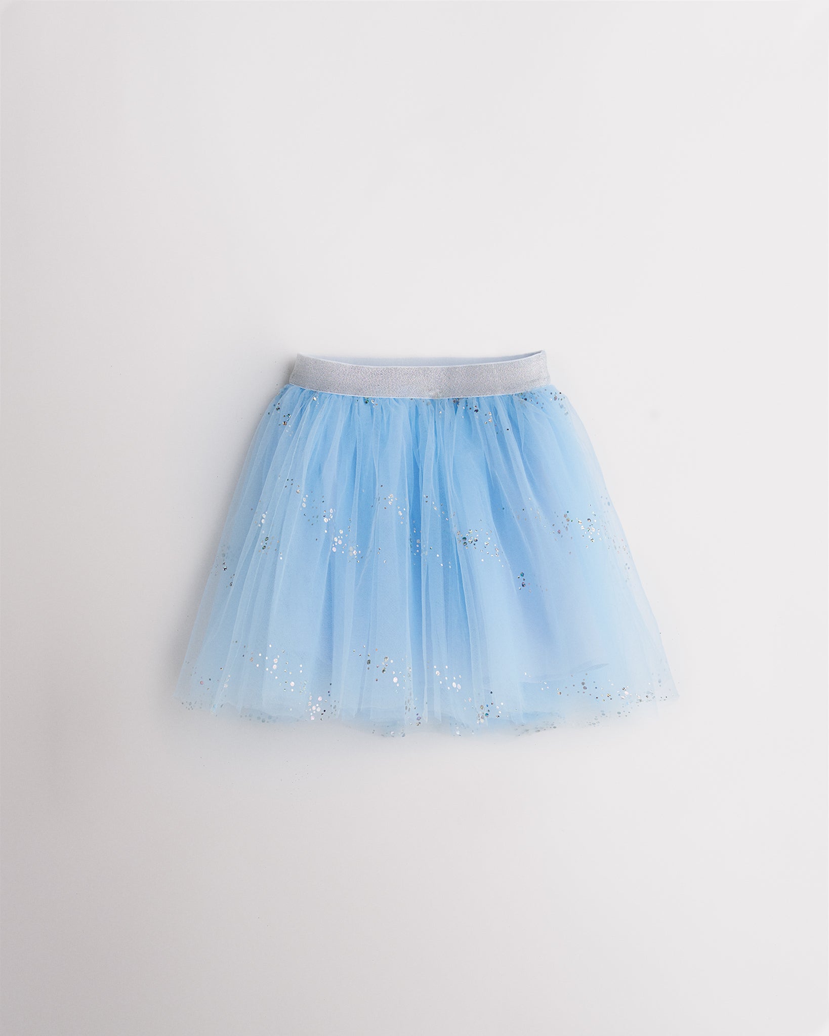 Confetti Pop Girls Mesh Tutu Skirt in Icy Blue