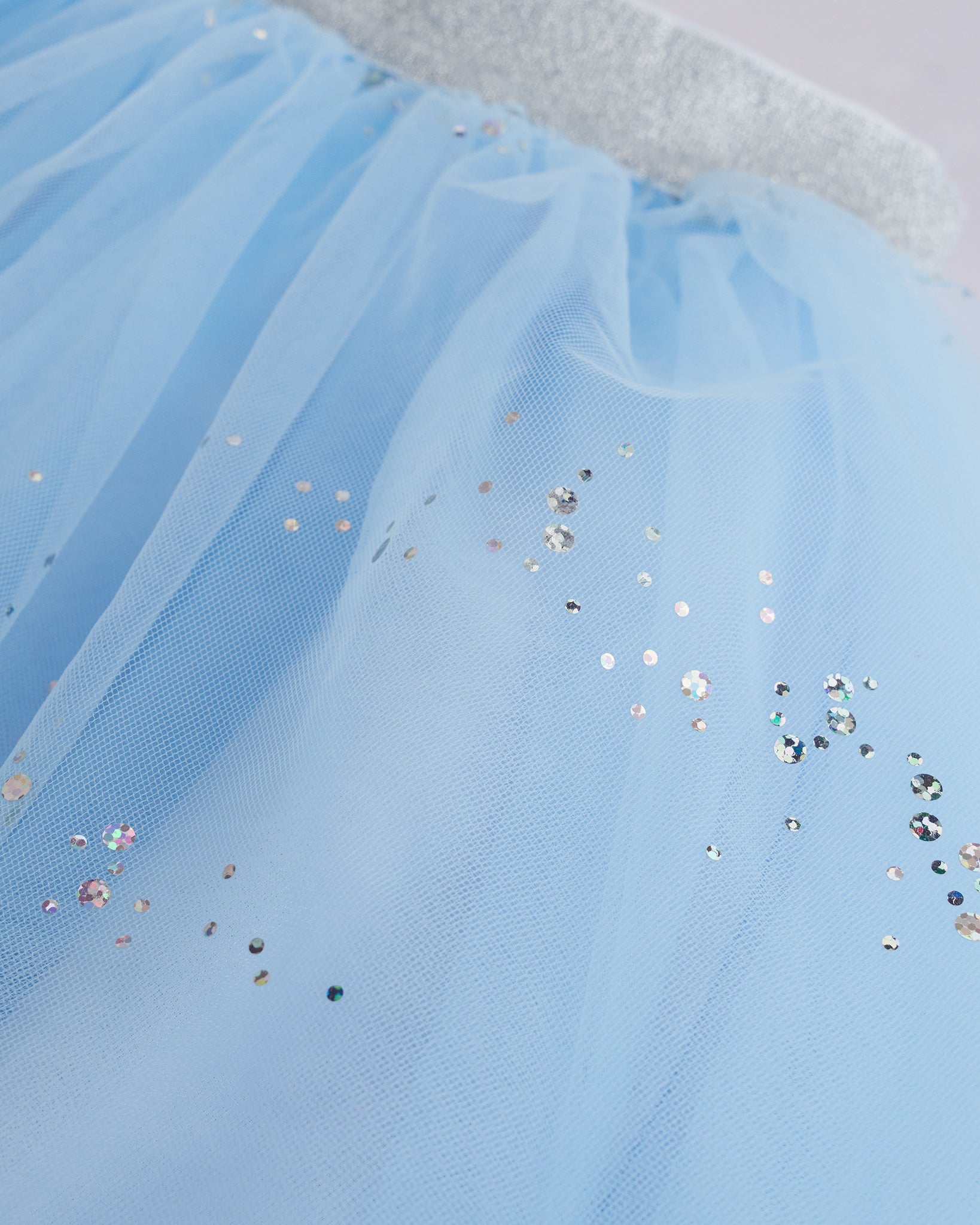 Confetti Pop Girls Mesh Tutu Skirt in Icy Blue
