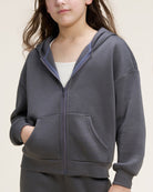 Zip It Kids’ Hoodie in Charcoal