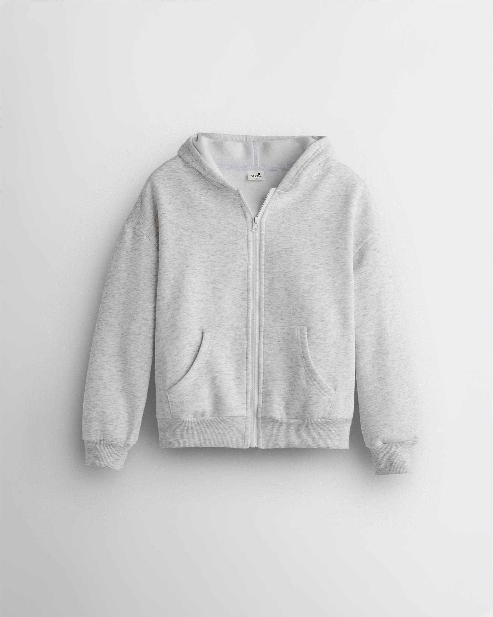 Zip It Kids’ Hoodie in Light Grey
