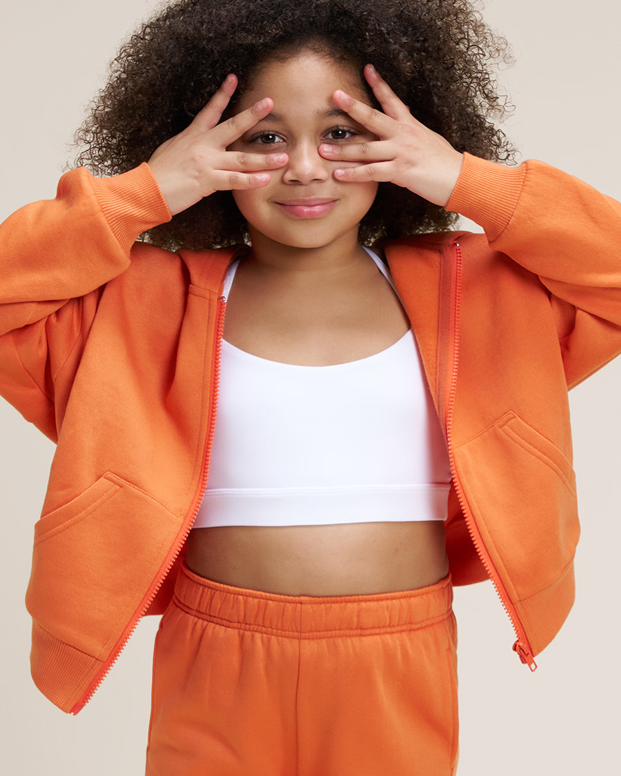 Zip It Kids’ Hoodie in Orange