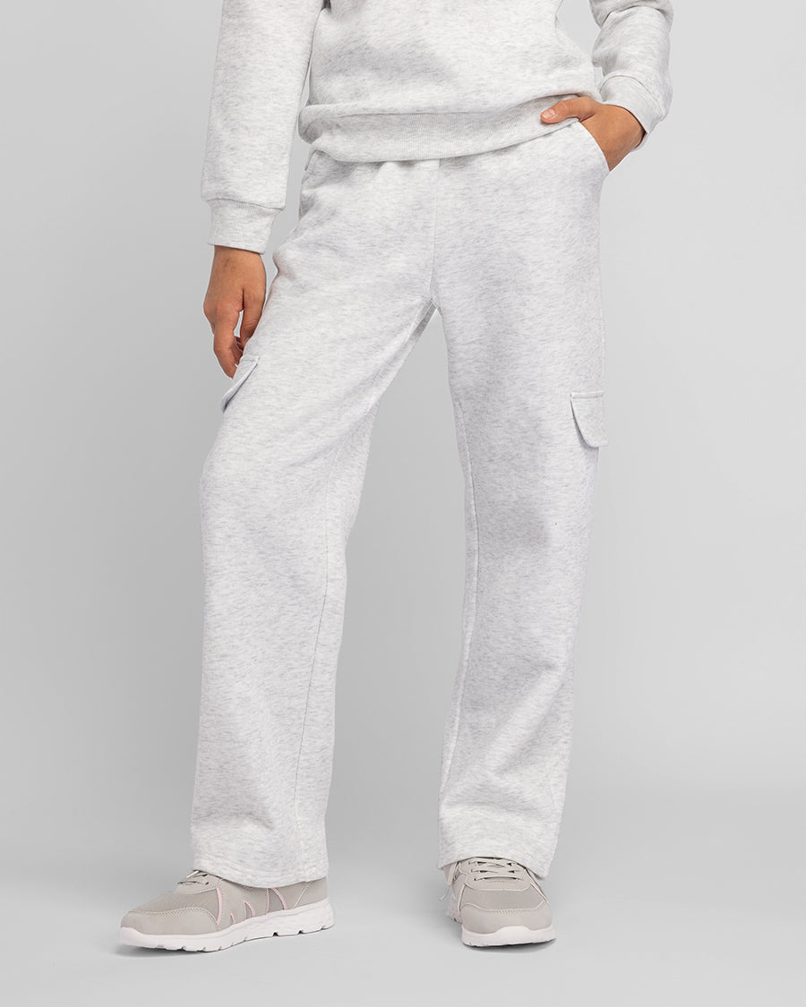 Fleece Out Kids Sweatpants in Light Heather Grey