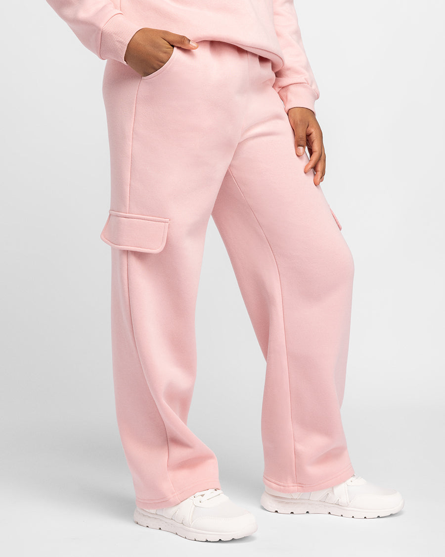 Fleece Out Kids Sweatpants in Pink