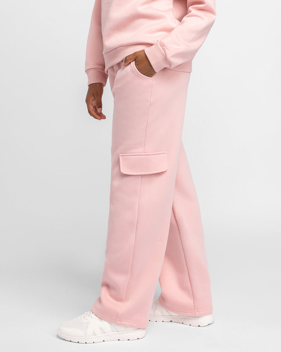 Fleece Out Kids Sweatpants in Pink