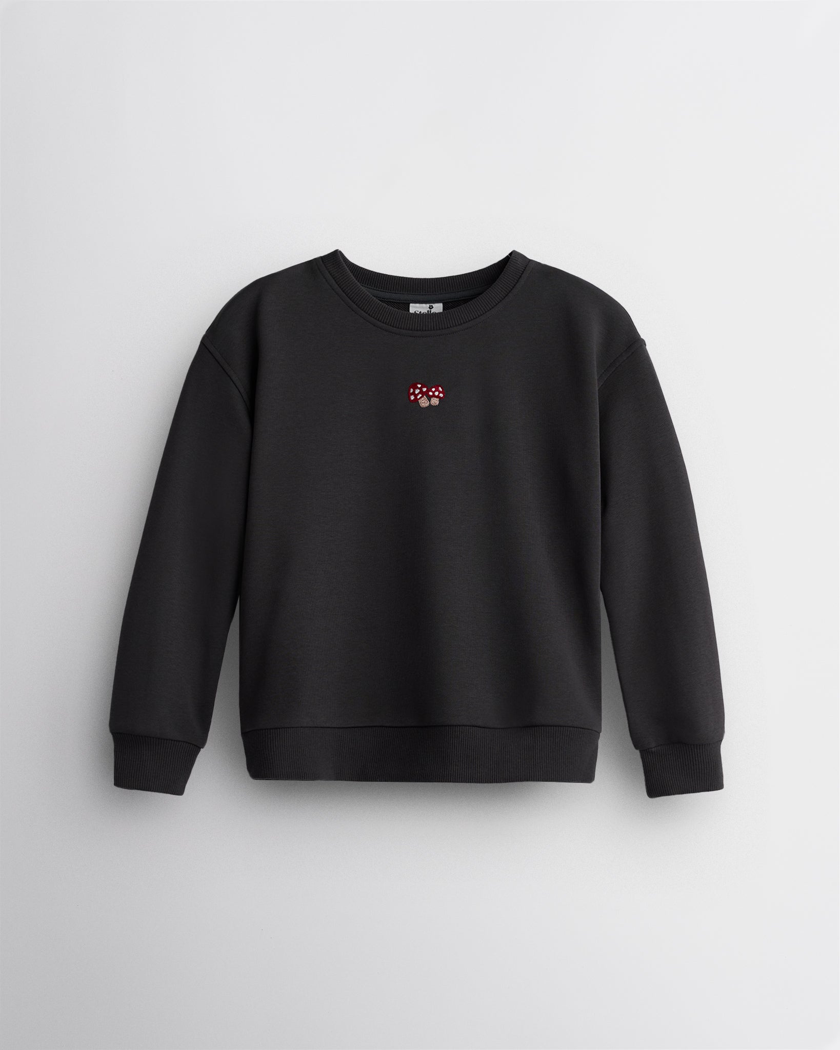 No Sweat Kids Crewneck in Charcoal