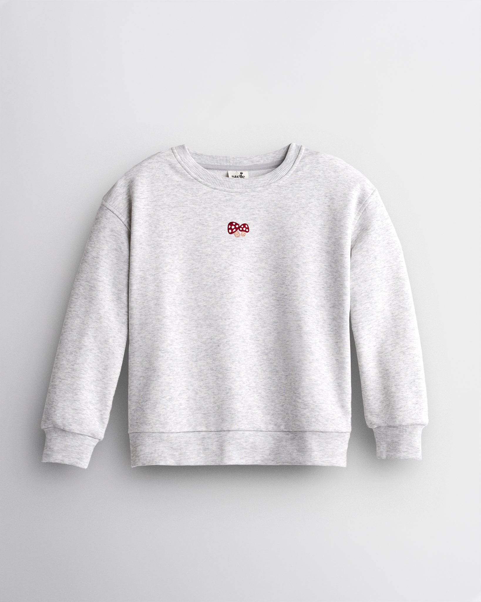 No Sweat Kids Crewneck in Heather Grey