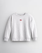 No Sweat Kids Crewneck in Heather Grey