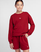 No Sweat Kids Crewneck in Crimson