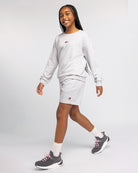 No Sweat Kids Crewneck and Shorts Set in Heather Grey