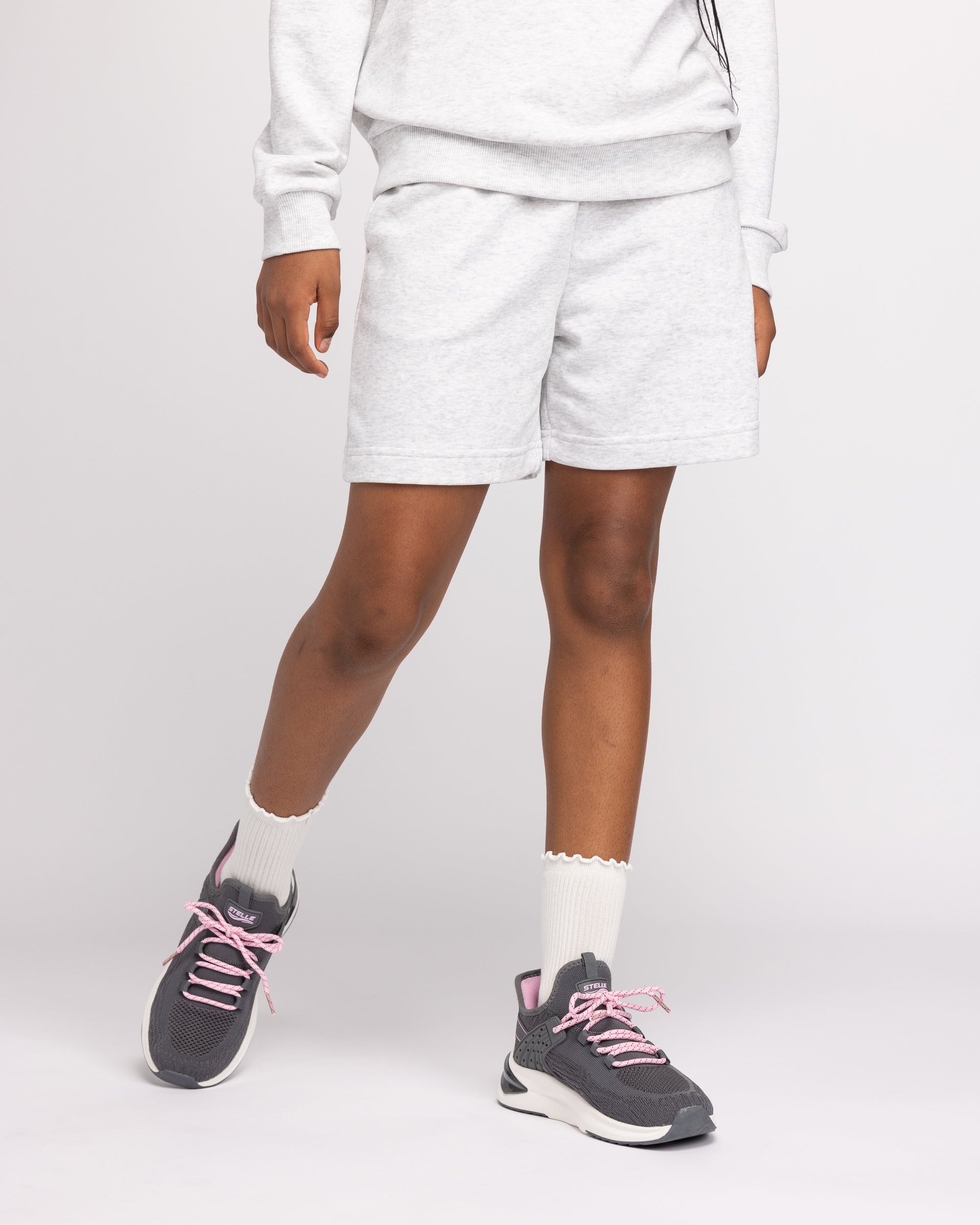 No Sweat Kids Shorts in Heather Grey