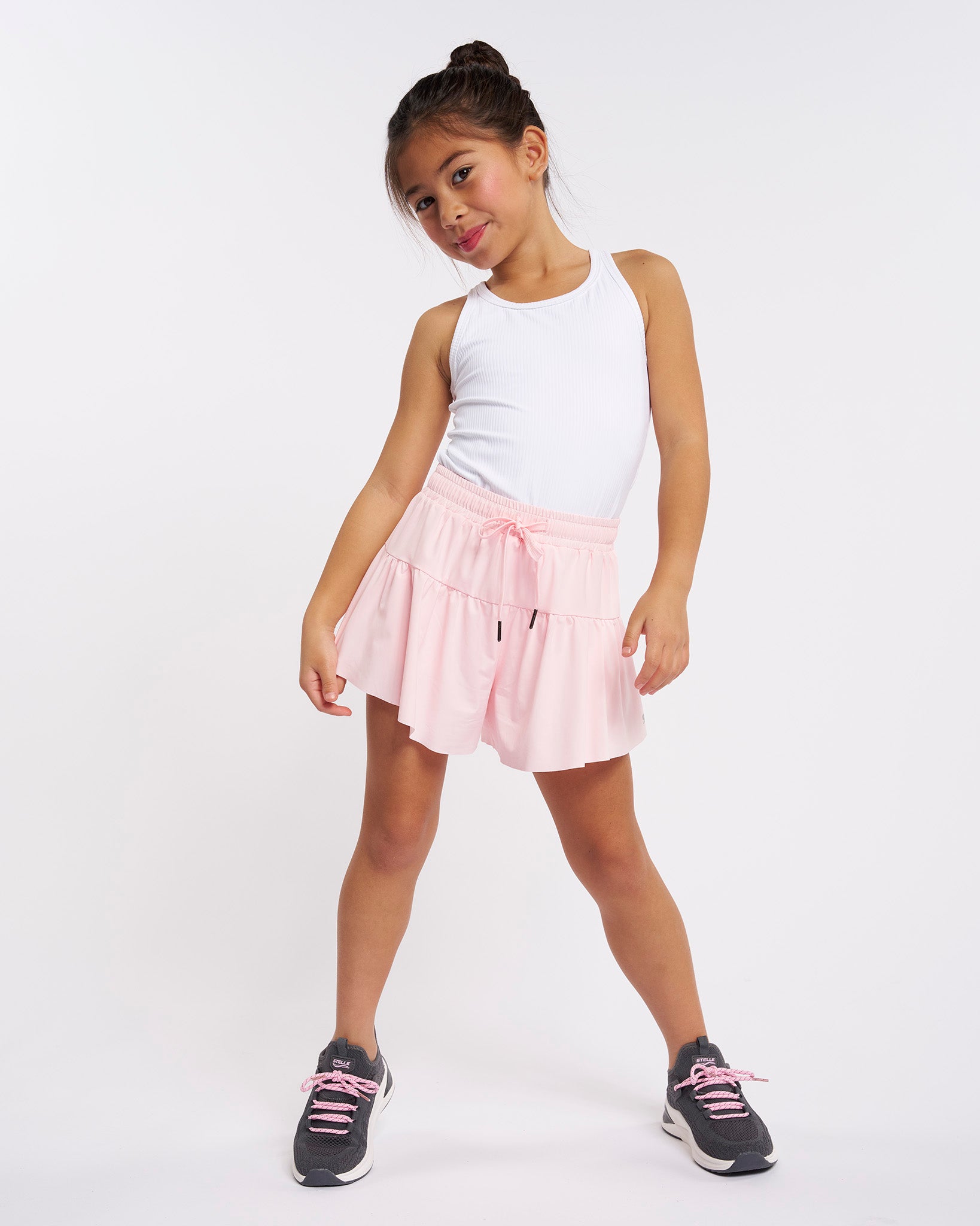 Kids Classic Knit Tank Top in White