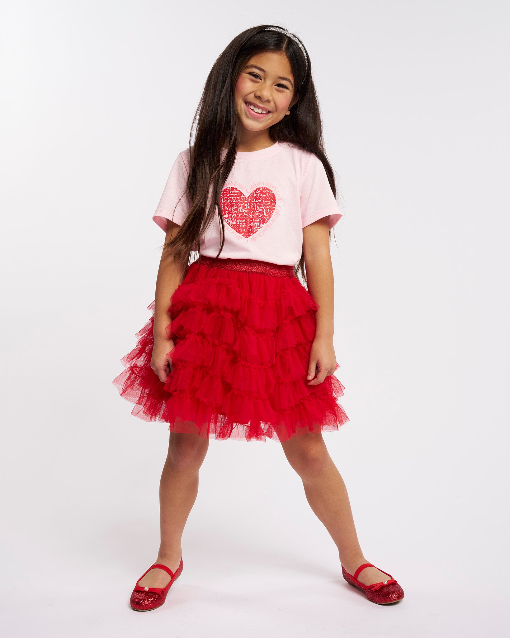 Cali Heart on Pink Kids Classic Graphic T-Shirt