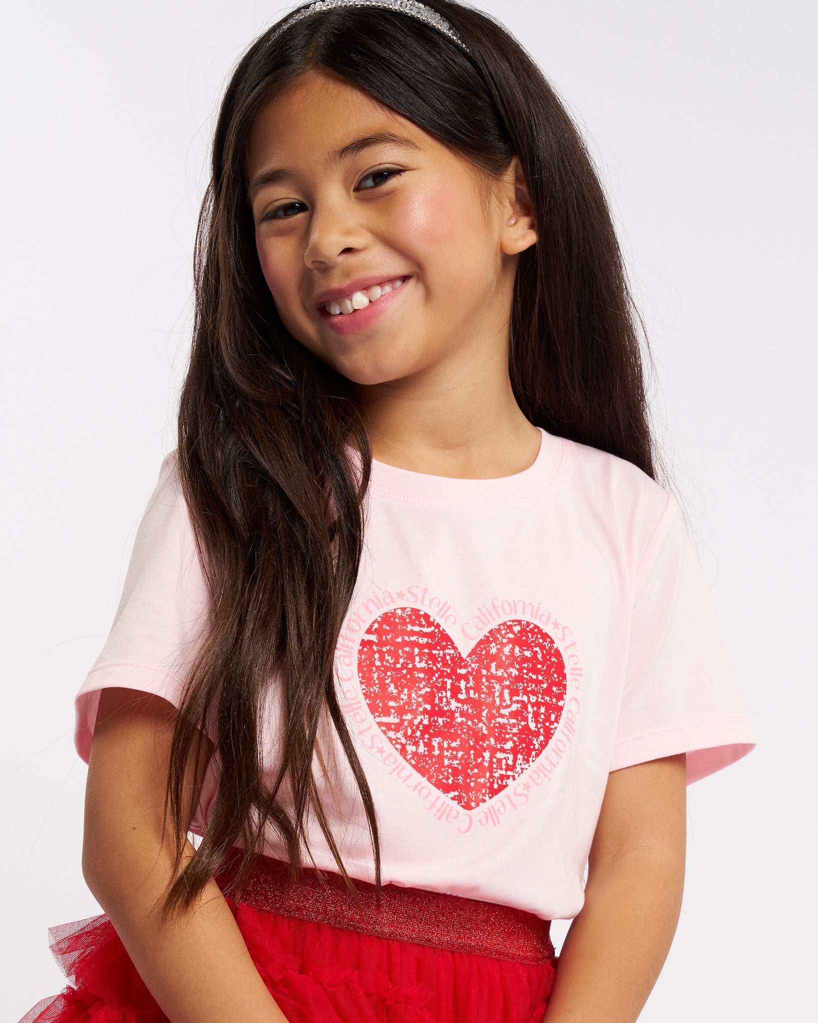 Cali Heart on Pink Kids Classic Graphic T-Shirt