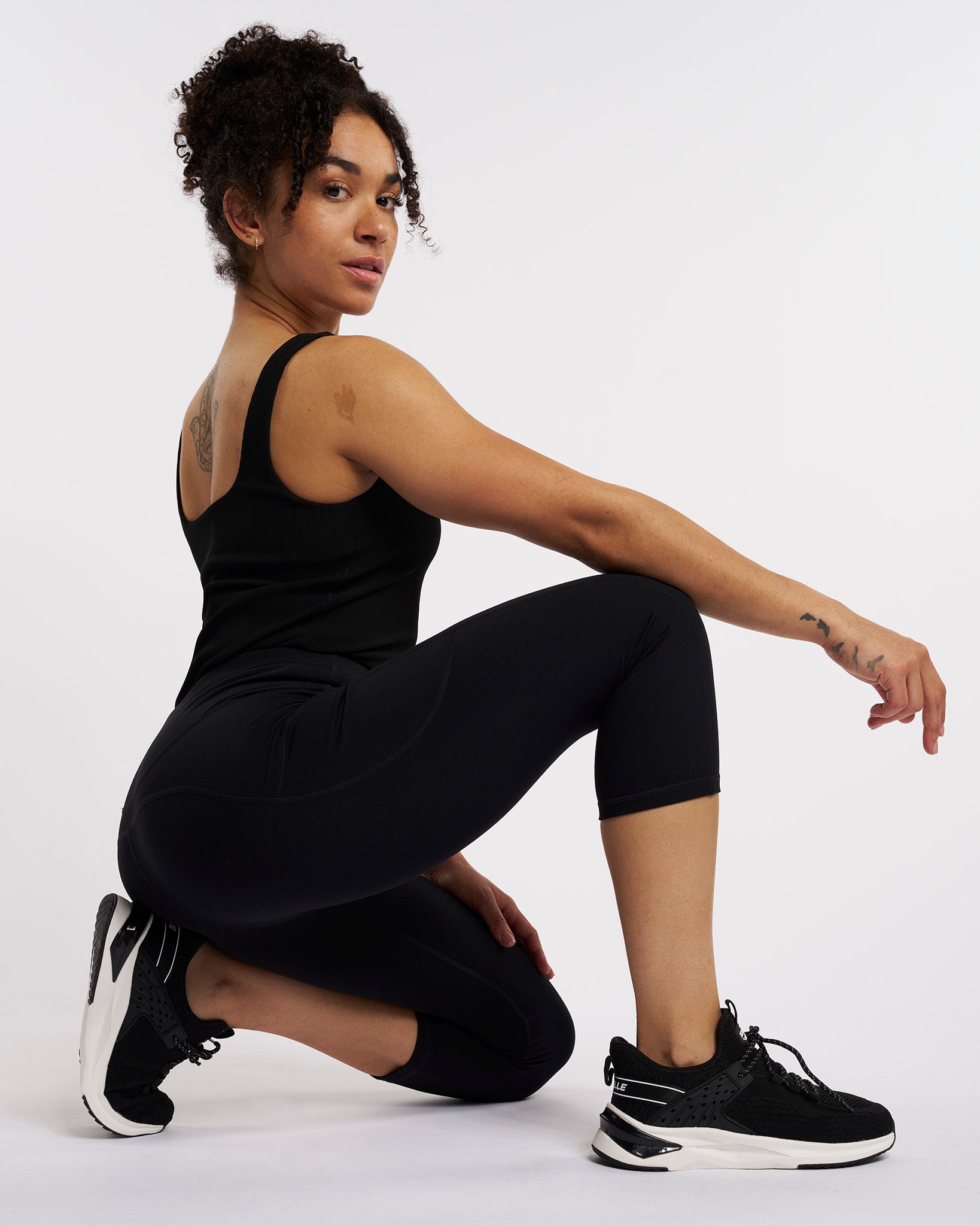 Black Capri Yoga Leggings for Women