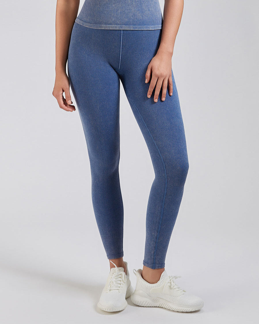 Seamless Wash Denim Blue Leggings