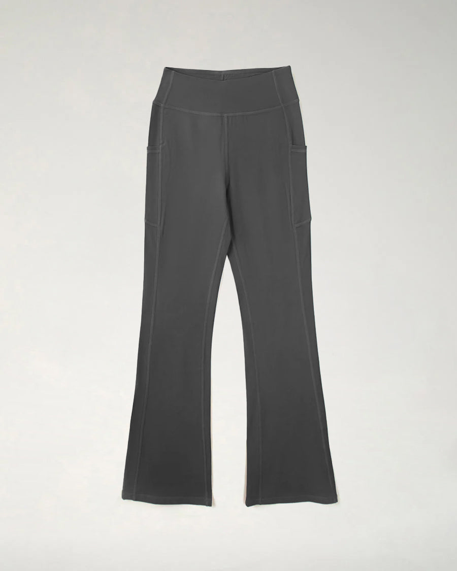 Graphite Grey Bootcut High Waisted Yoga Pants