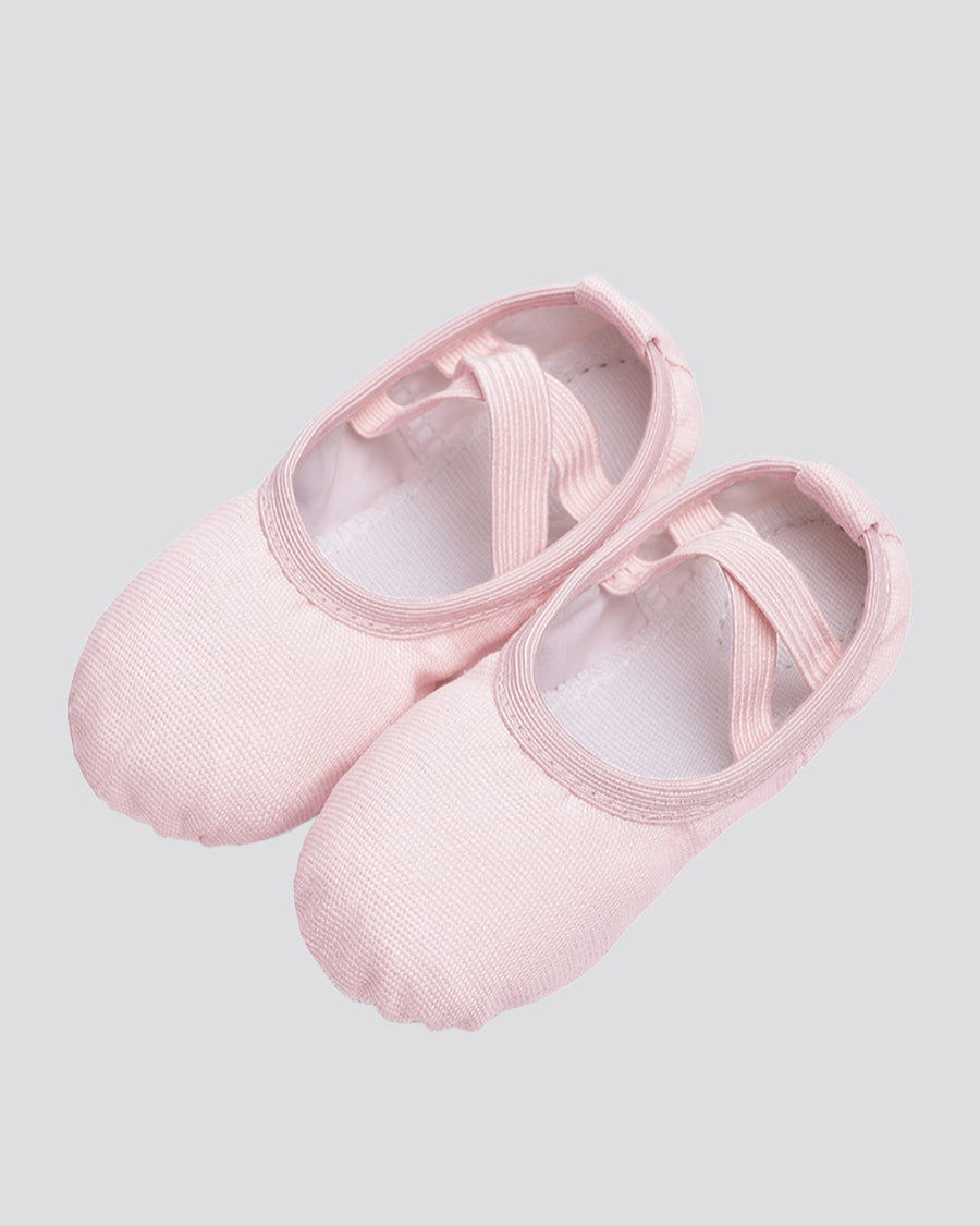 Pink Kids Classic Canvas Ballet Shoes (no drawstring)