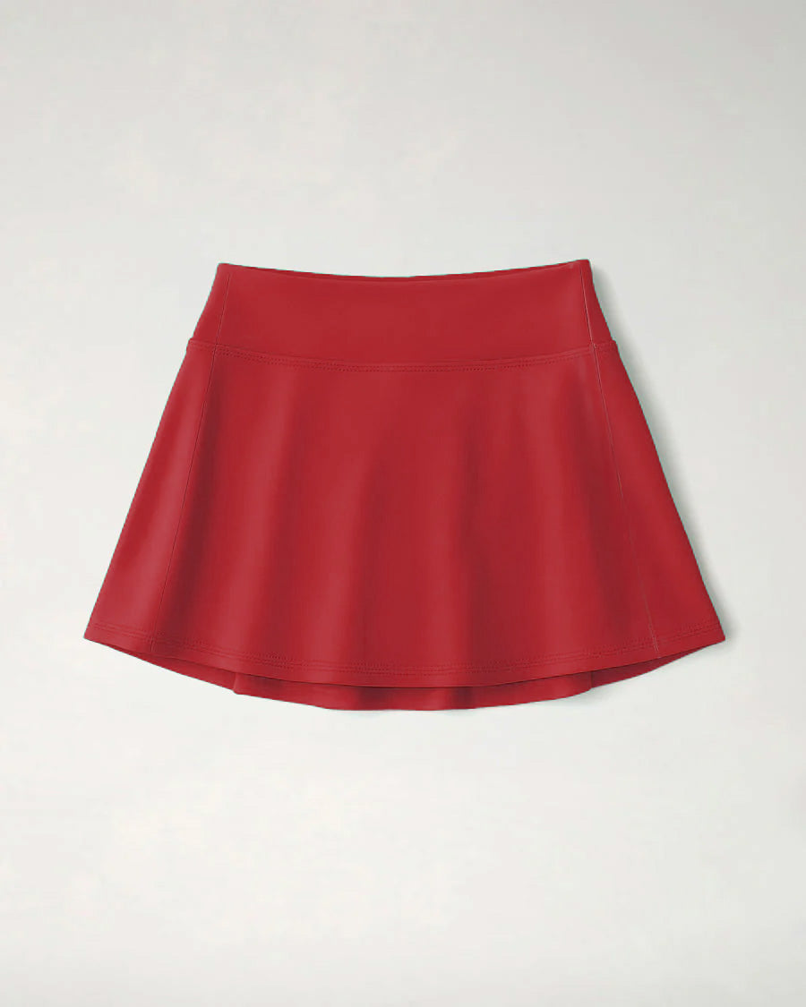 Raspberry CourtChic A-Line Tennis Skirt
