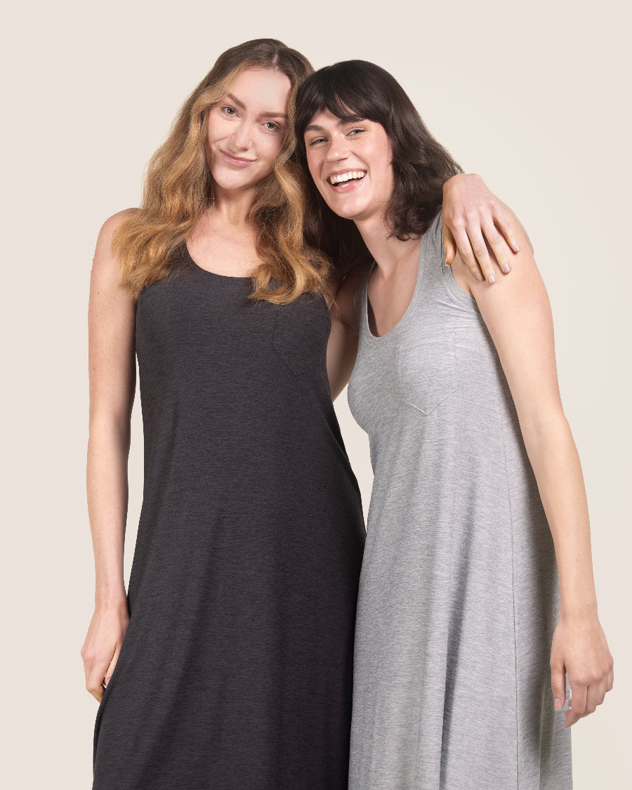 Cloud Essential Wide Strap A-Line Long Dress