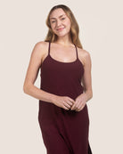 Heather Burgundy Cloud Essential Spaghetti Strap Slip Dress