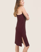 Heather Burgundy Cloud Essential Spaghetti Strap Slip Dress