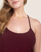 Heather Burgundy Cloud Essential Spaghetti Strap Slip Dress