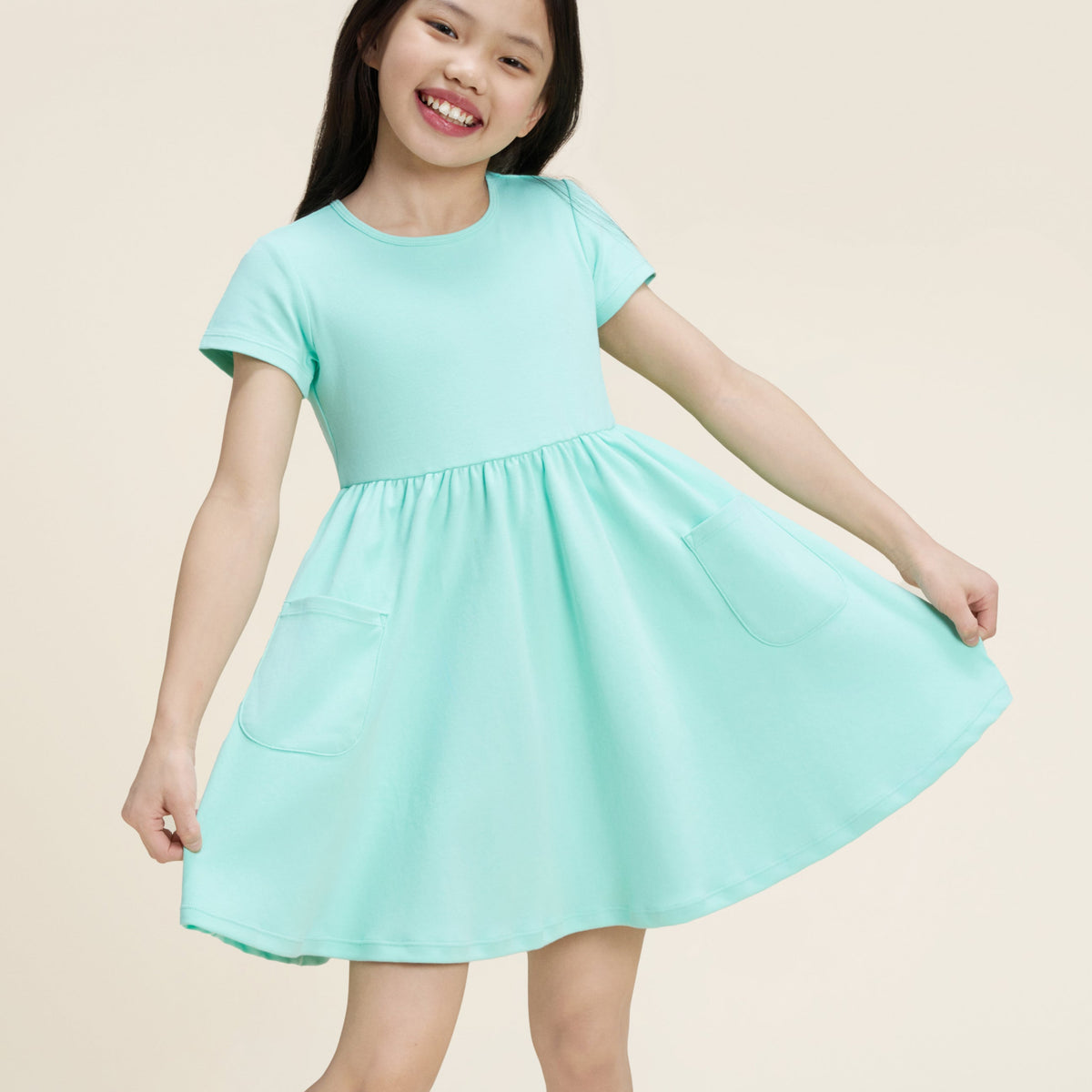 Anthill Green Short Sleeve Dress - 2 Left Size 7-9 & 9-11 years main image 1