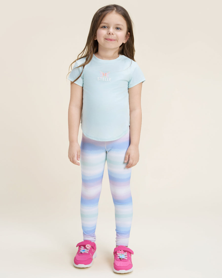 Pastel Horizon Girls Athletic Leggings