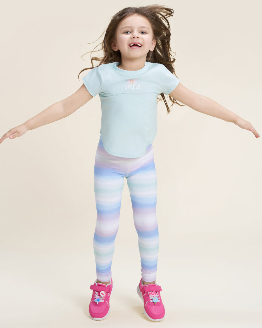Pastel Horizon Girls Athletic Leggings