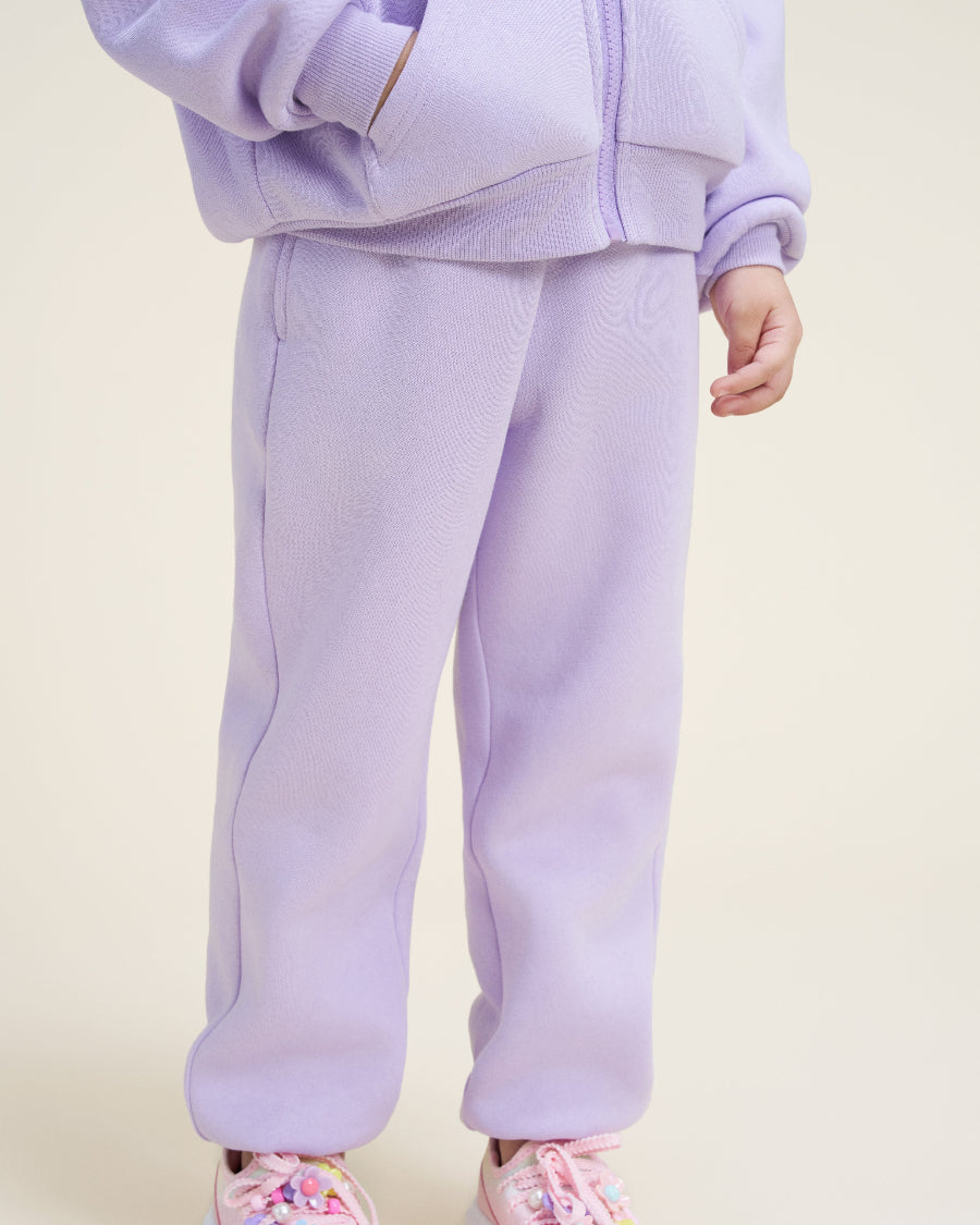 Zip It Kids Matching Sweat Set in Lavender