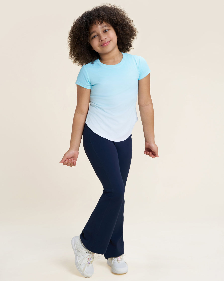 Blue Kids Ombre Athletic T-Shirt