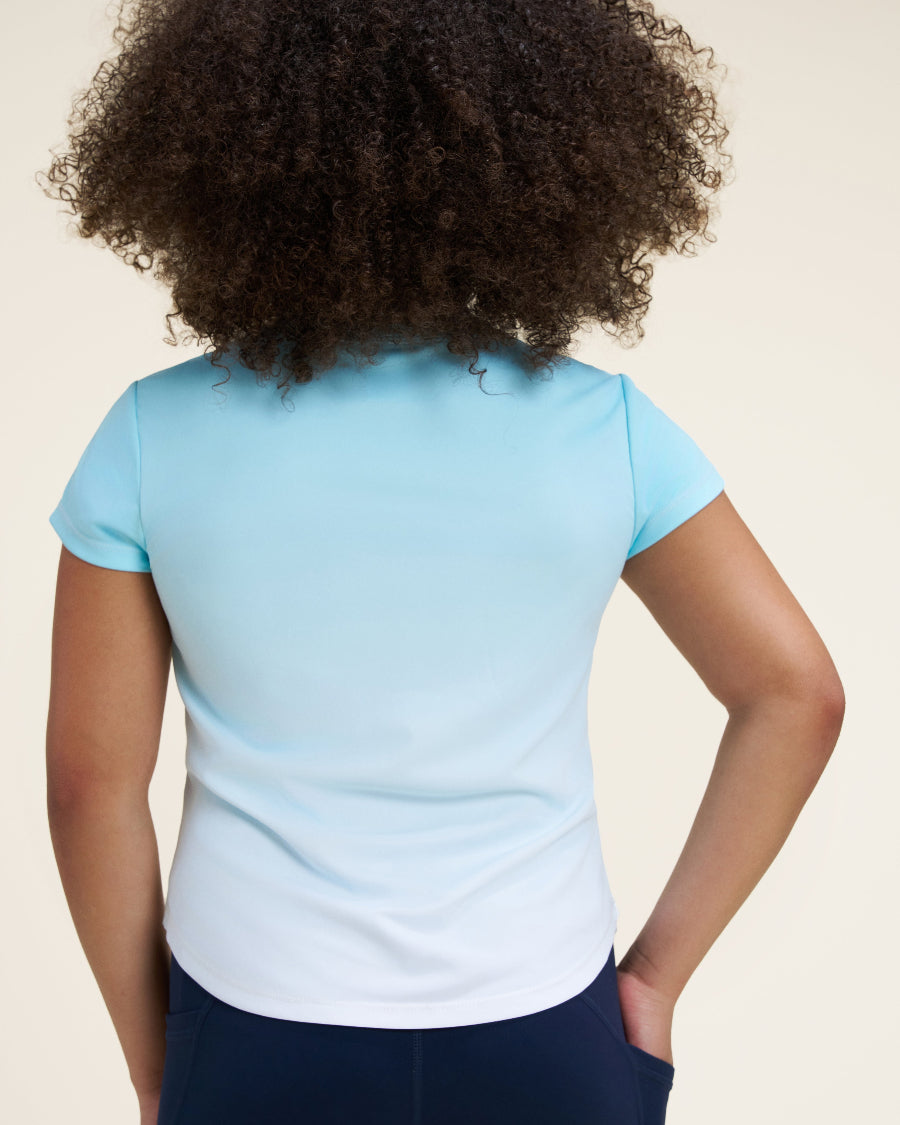 Blue Kids Ombre Athletic T-Shirt