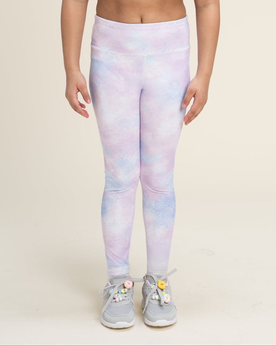 Tie Dye Mashmellow Girls Athletic Leggings