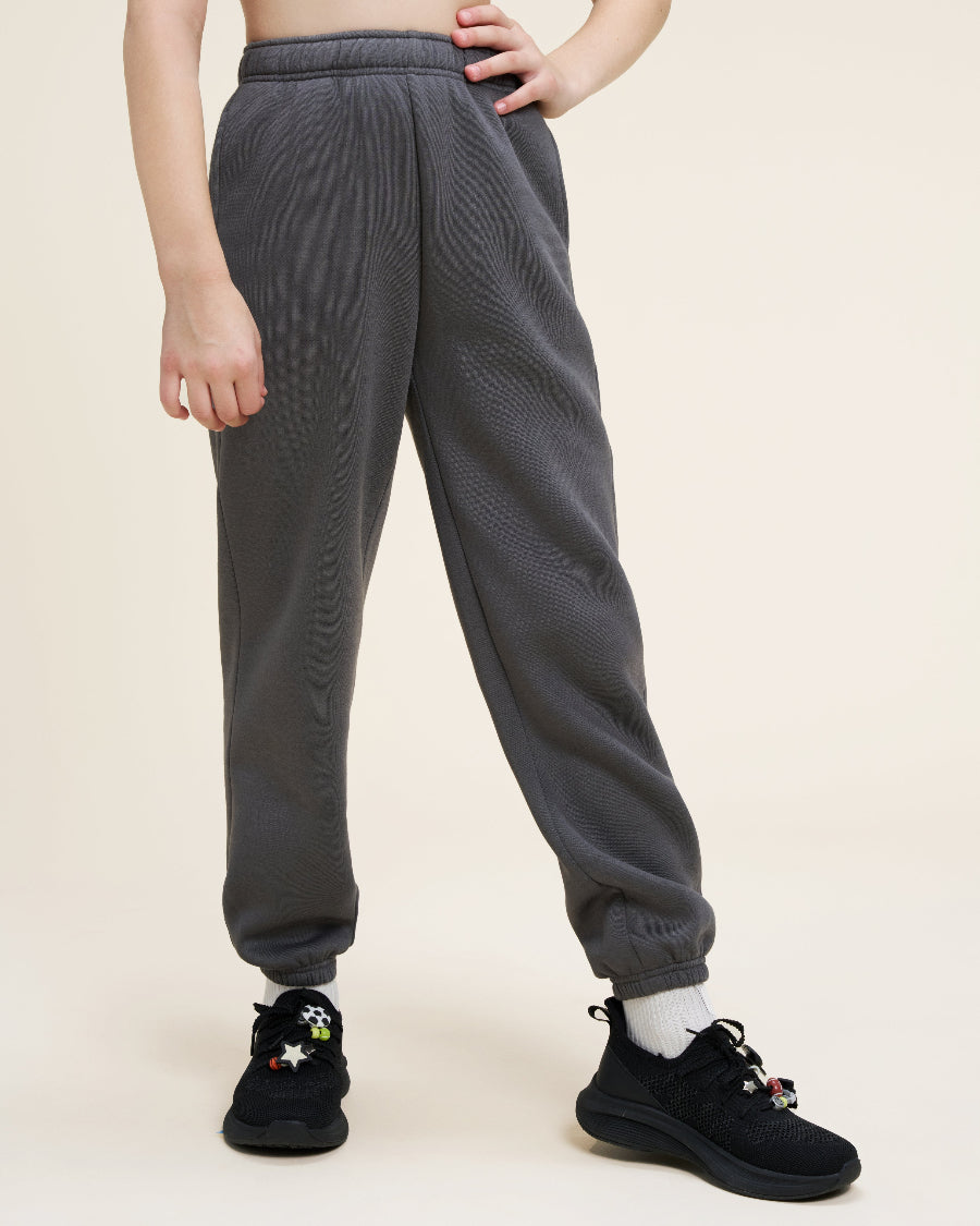 Zip It Kids Matching Sweat Set in Charcoal