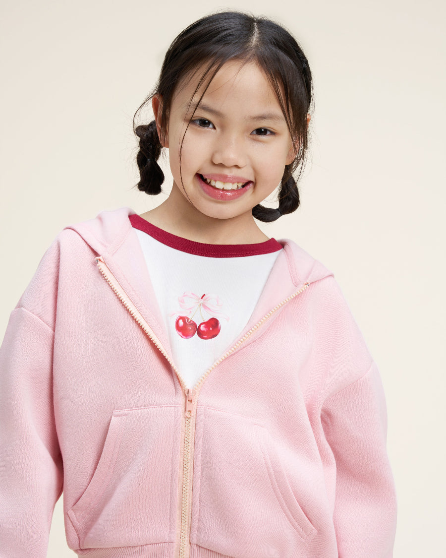 Zip It Kids Matching Sweat Set in Pink