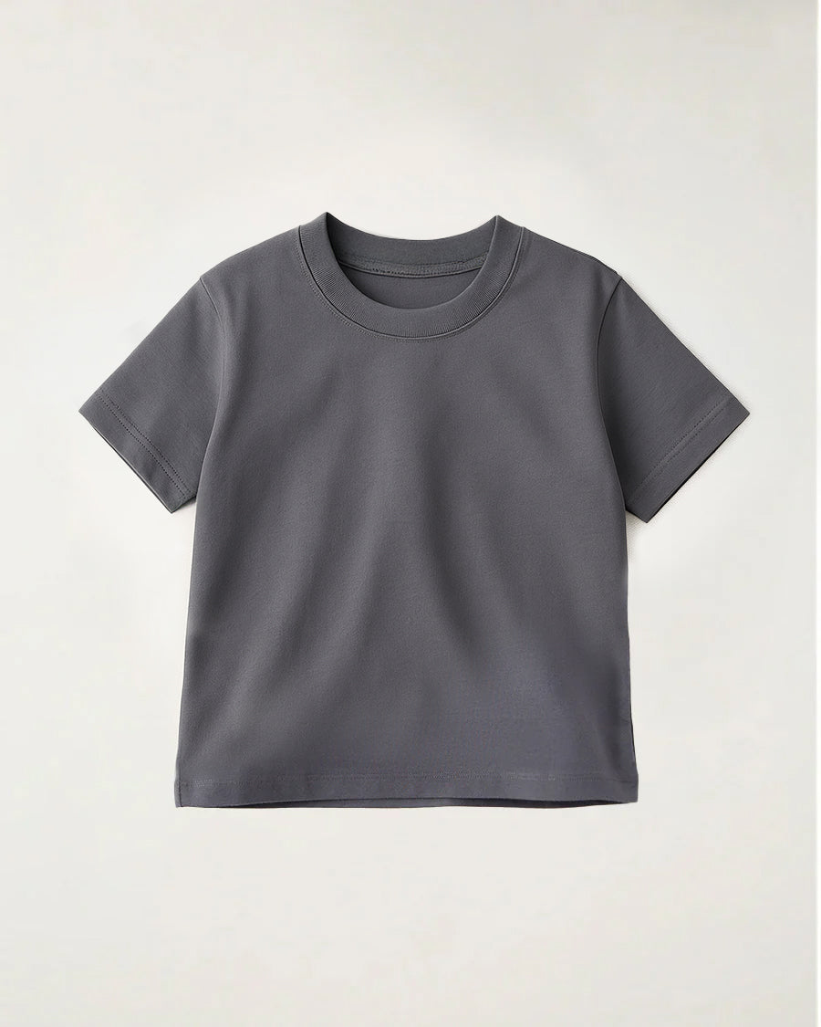 Charcoal Kids Comfy Oversized Cotton Tee