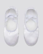 White Kids Satin Ballet Shoes