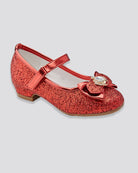 Red Girls Crown Glitter Mary Jane Dress Shoes
