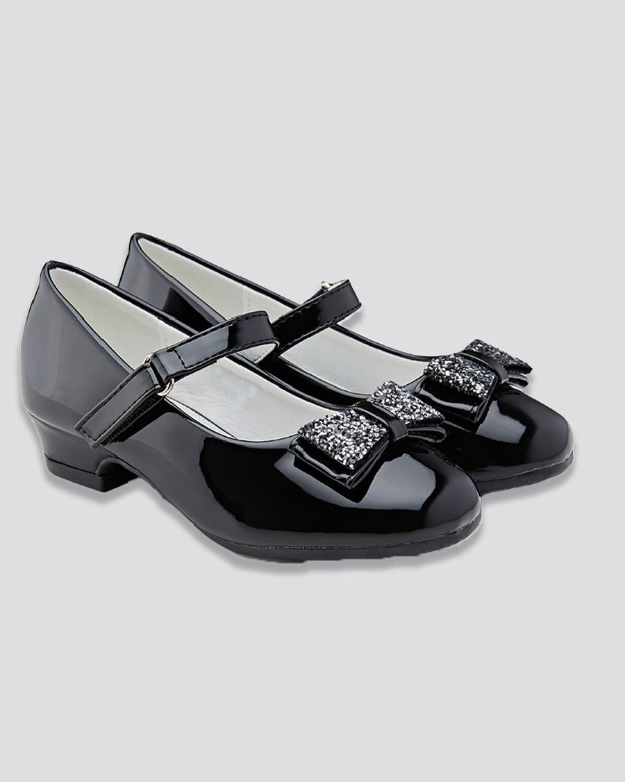 Black Girls Mary Jane Shoes Bow-Knot School Flat