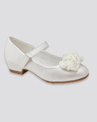 Champagne Girls Floral Mary Jane Low Heel Party Shoes