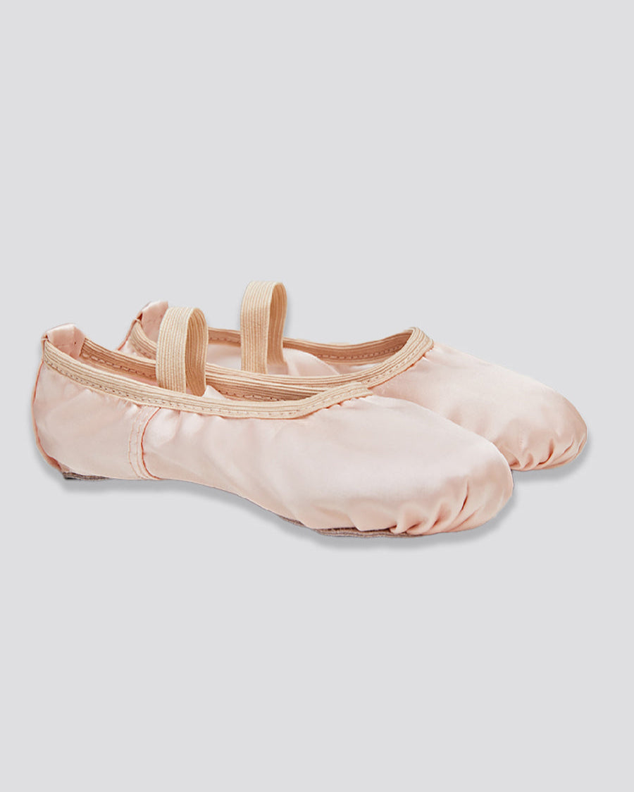 Ballet Pink Kids Satin Ballet Shoes with Ribbon