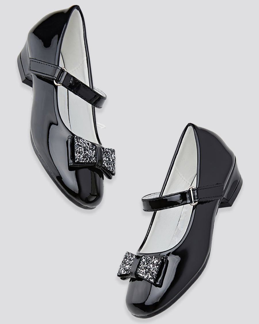 Black Girls Mary Jane Shoes Bow-Knot School Flat