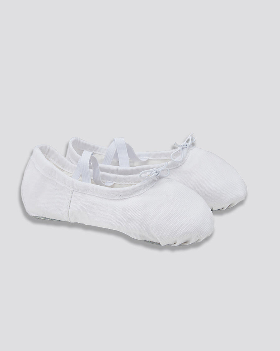 White Women Classic Canvas Ballet Shoes