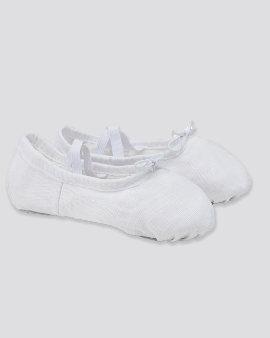 White Kids Classic Canvas Ballet Shoes